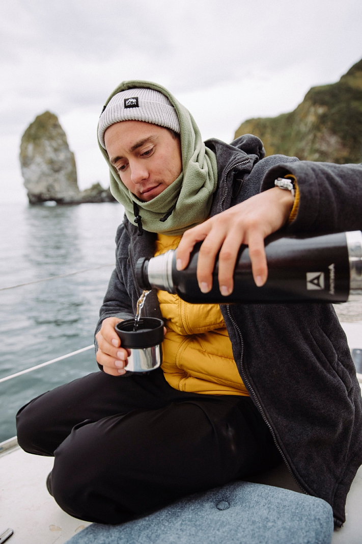 Черный термос 106 с узким горлом на 1.2л - 4