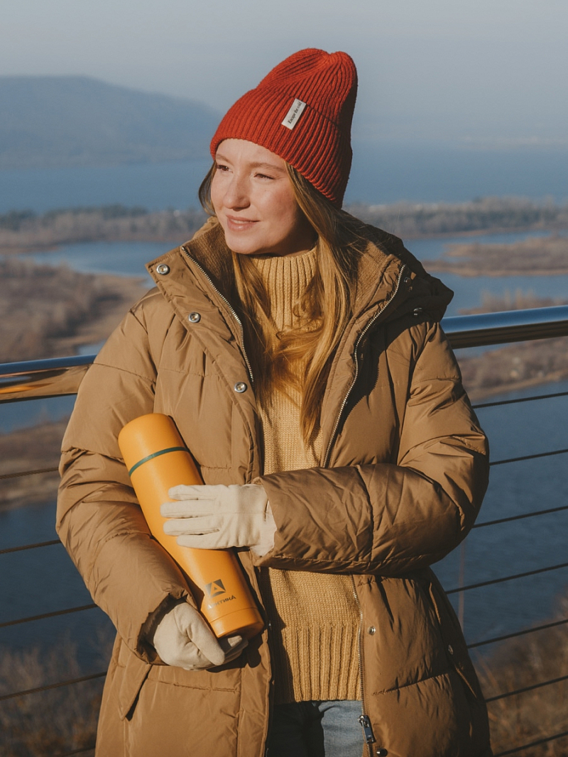 Термос серии 101 на 1л текстурный с узким горлом - 6