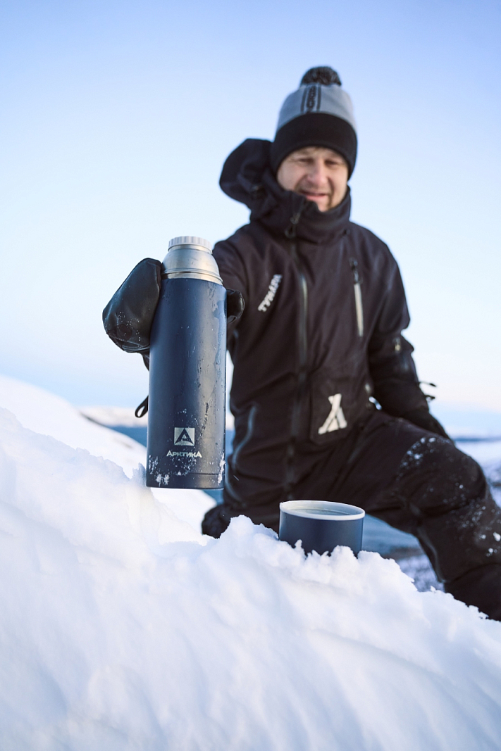 Термос серии 105 на 1.2л синий с узким горлом - 4