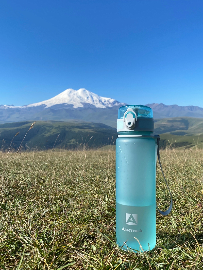 Питьевая бутылка 720 из тритана 0.5л, голубая матовая, с ситечком - 2