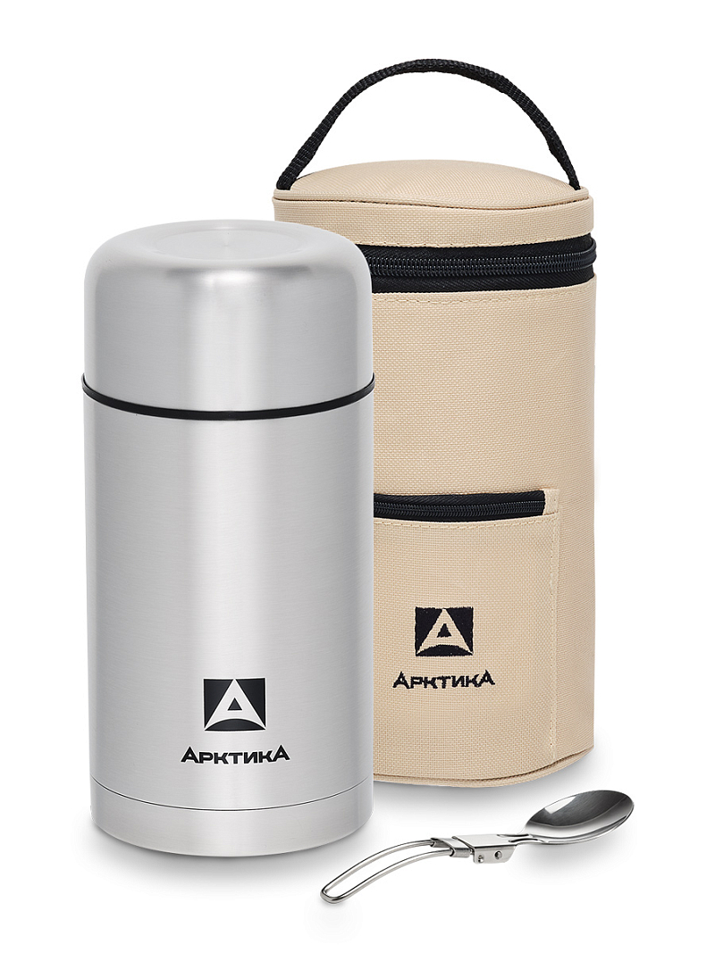 Термос 301 с широким горлом и чехлом на 1л  - 1