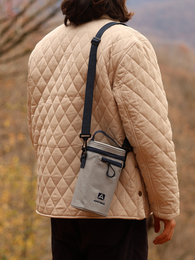 Серый термочехол для термоса для еды на 1л - 2 Серый термочехол для термоса для еды на 1л - 2