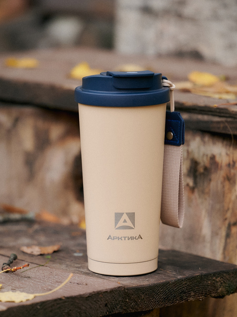 Термокружка 0.5л серии 714 «Песок» с двойной питьевой системой - 2