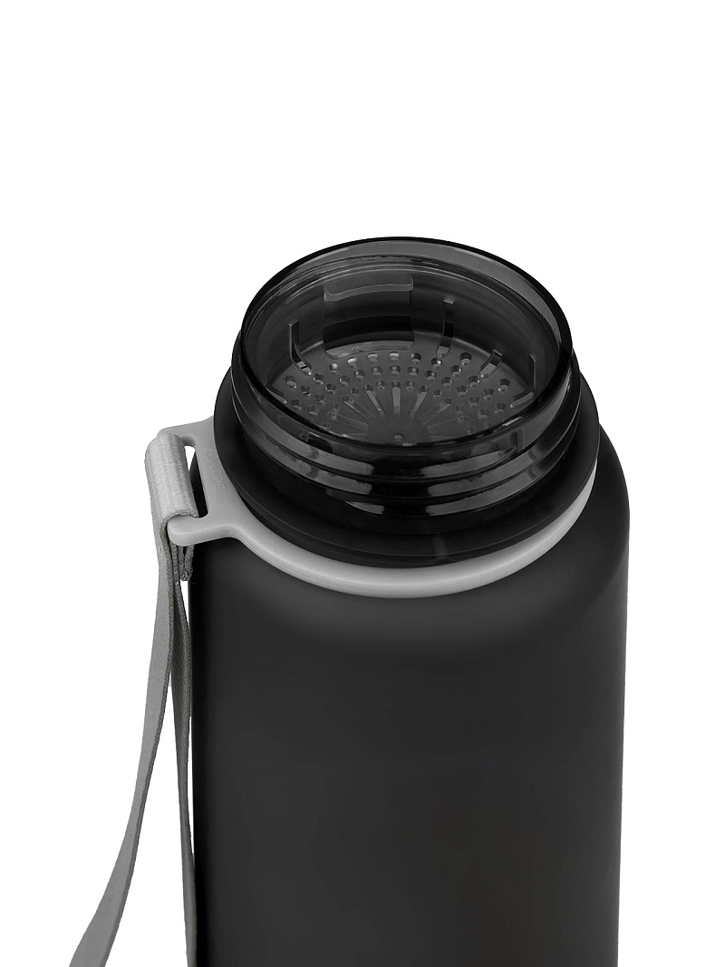 Питьевая бутылка 720 из тритана 1л, черная матовая, с ситечком - 9