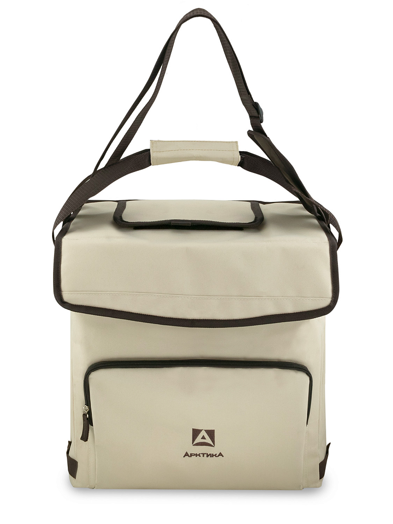 Бежевая сумка-холодильник 3001 классическая с люком на 30л - 9