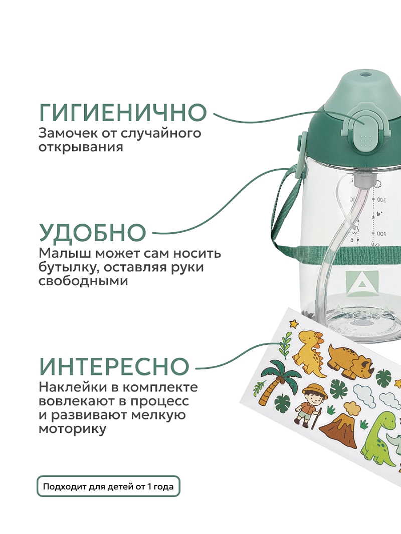 Тритановая бутылка серии 730 на 0.48л «хвоя» с наклейками - 3