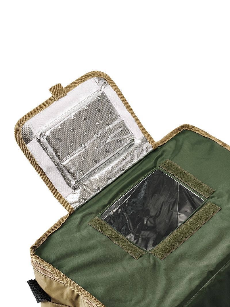 Зеленая сумка-холодильник 3001 классическая с люком на 30л - 11