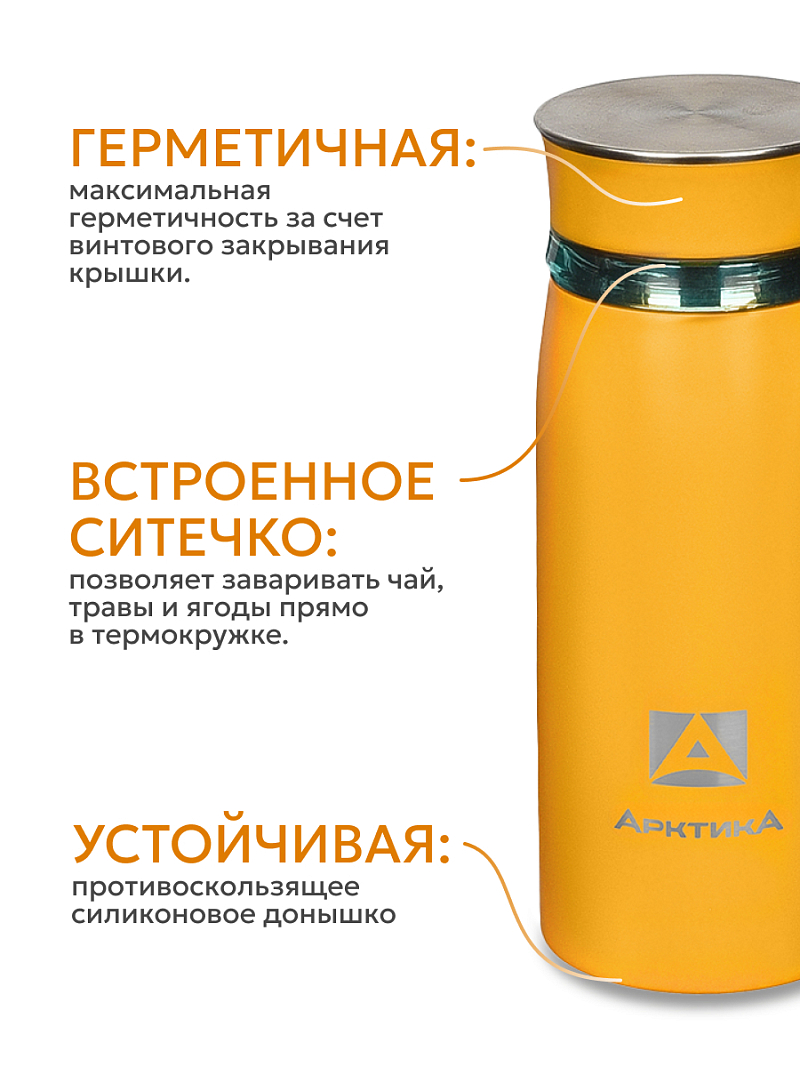 Термокружка 0.32л серии 715 «Морошка» с ситечком - 3