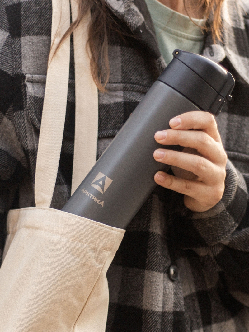 Термокружка 0.47л серии 703 «Графит» с ситечком (уценка) - 3