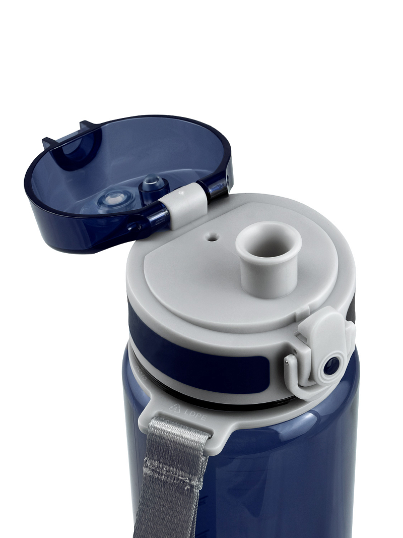 Питьевая бутылка 720 из тритана 0.5л, синяя глянцевая, с ситечком - 7