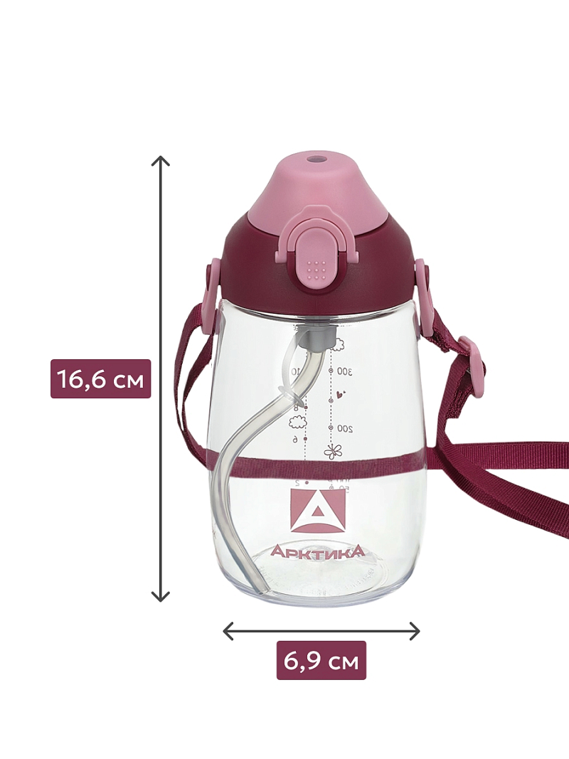 Тритановая бутылка серии 730 на 0.48л «вишня» с наклейками - 5