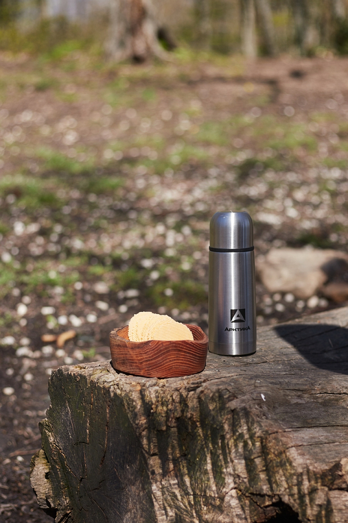 Стальной термос 101 с узким горлом и ситечком на 0.35л - 6