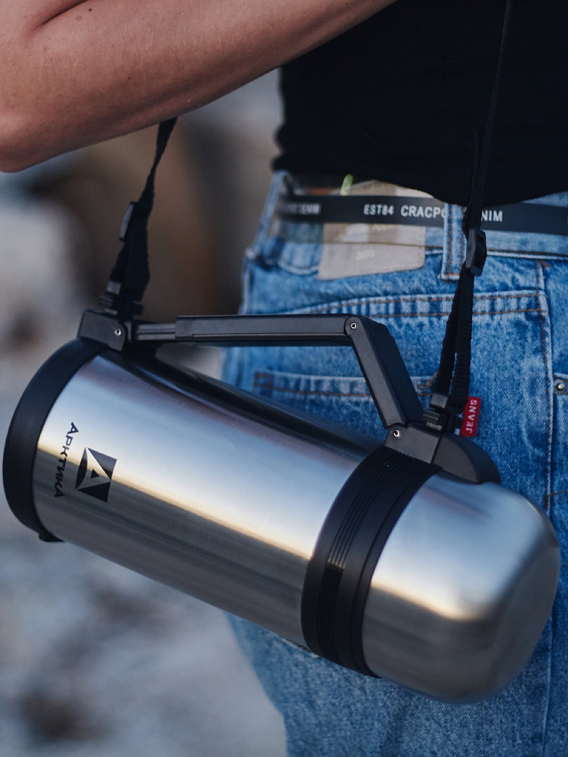 Термос серии 201 на 1.2л стальной универсальный - 2