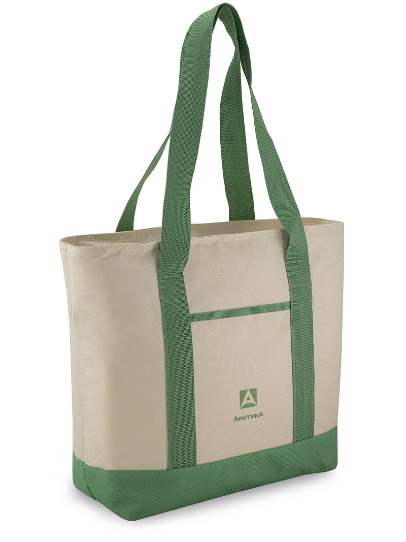 Термосумка шоппер 3400 зеленая на 17.5л - 7