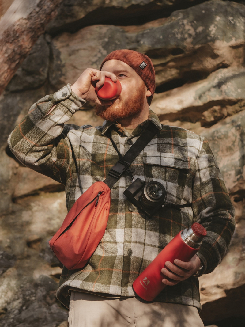 Термос серии 101 на 1л текстурный с узким горлом - 6