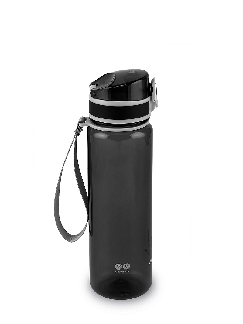 Питьевая бутылка 720 из тритана 0.5л, черная глянцевая, с ситечком - 12 Питьевая бутылка 720 из тритана 0.5л, черная глянцевая, с ситечком - 12