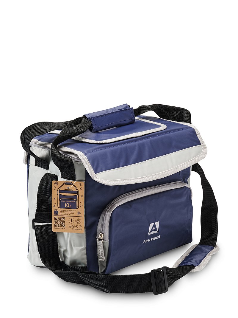 Синяя сумка-холодильник 3001 классическая с люком на 10л - 1