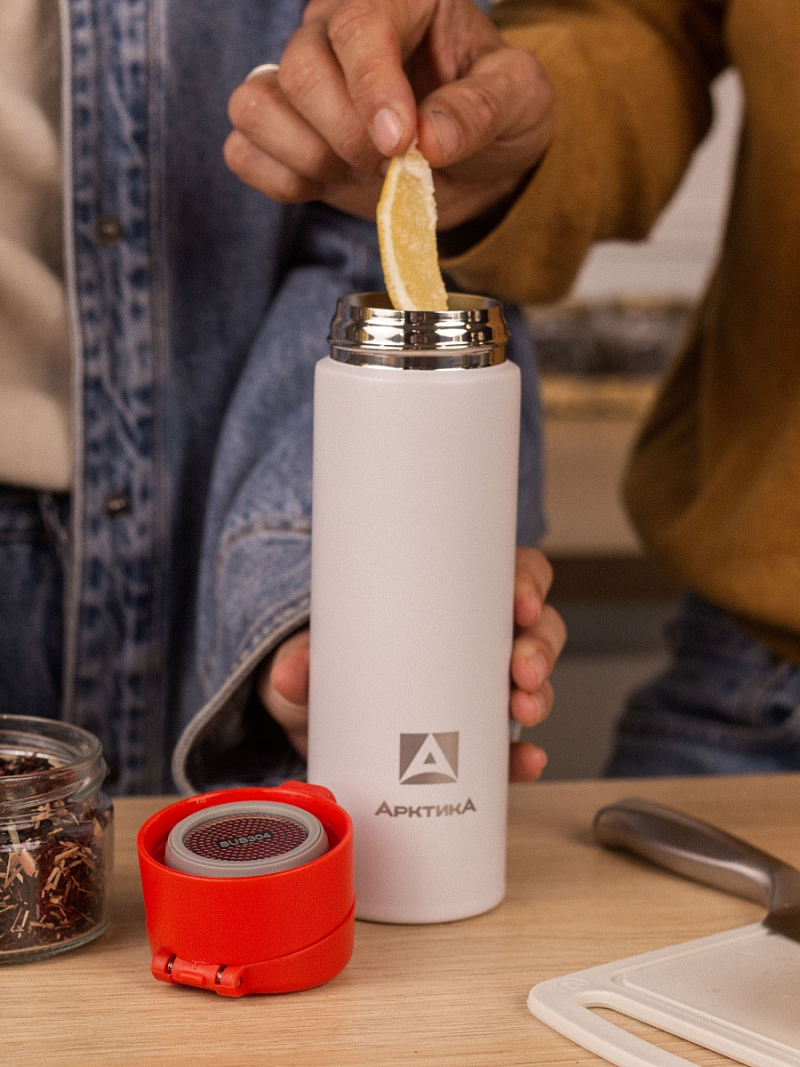 Термокружка 0.47л серии 703 «Арктика» с ситечком (уценка) - 7