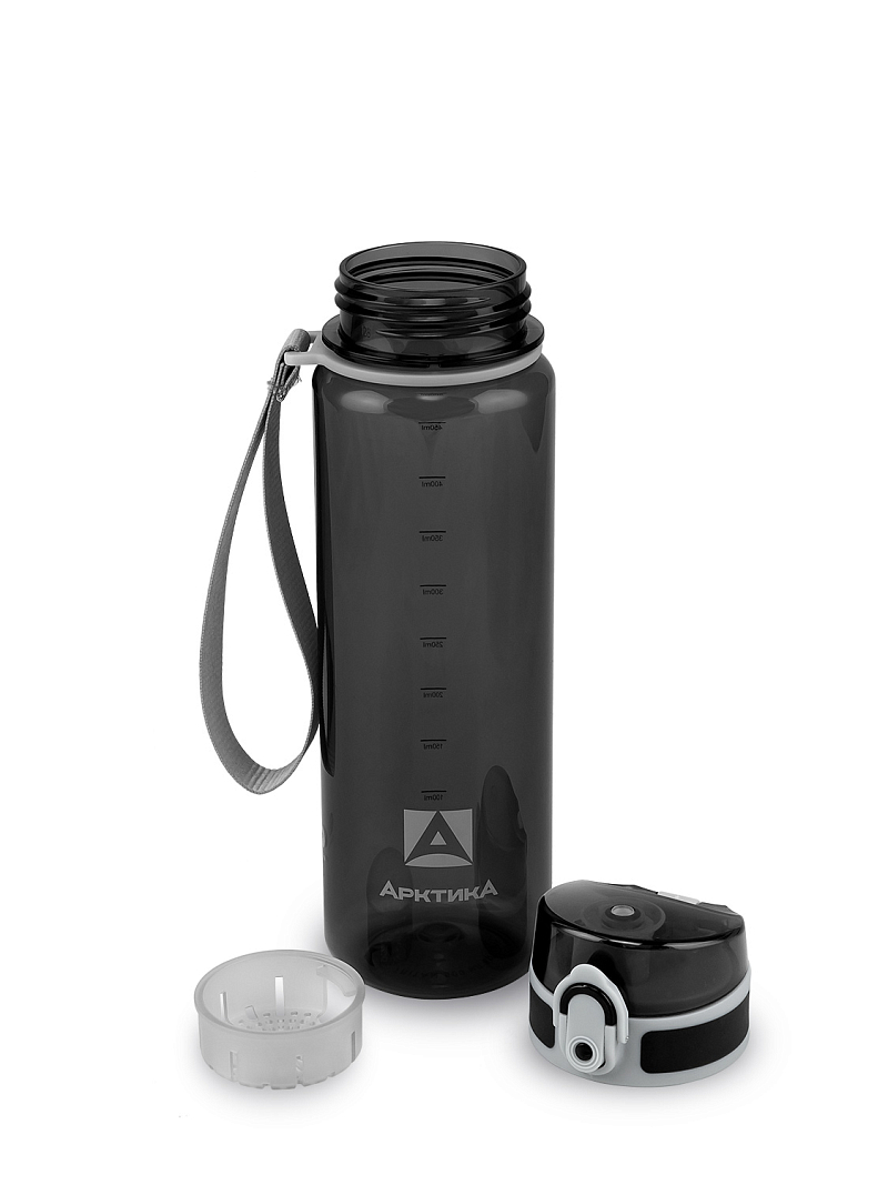 Питьевая бутылка 720 из тритана 0.5л, черная глянцевая, с ситечком - 11 Питьевая бутылка 720 из тритана 0.5л, черная глянцевая, с ситечком - 11