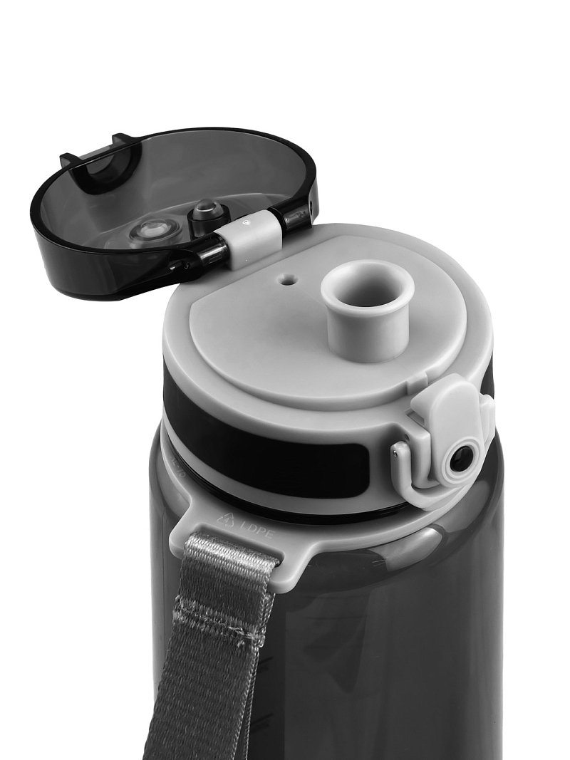 Питьевая бутылка 720 из тритана 1л, черная глянцевая, с ситечком - 8