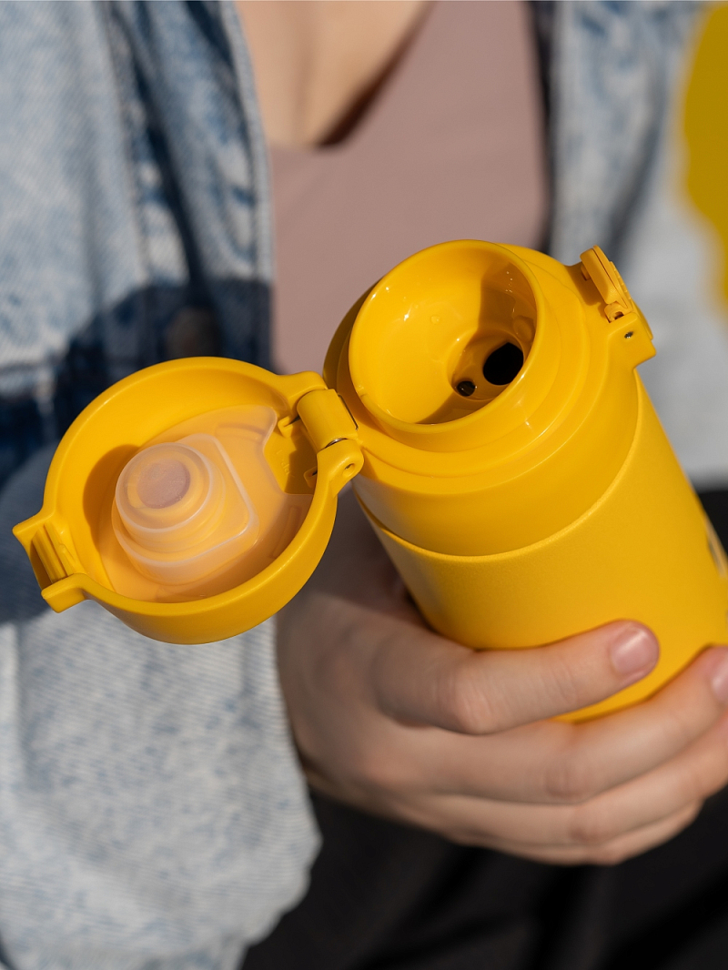 Термокружка серии 705 на 0.35л жёлтая текстурная - 4