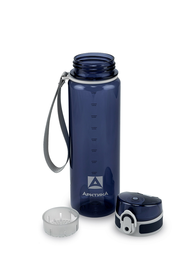 Питьевая бутылка 720 из тритана 0.5л, синяя глянцевая, с ситечком - 9
