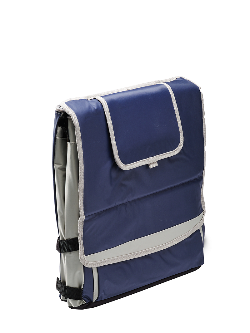 Синяя сумка-холодильник 3001 классическая с люком на 30л - 11