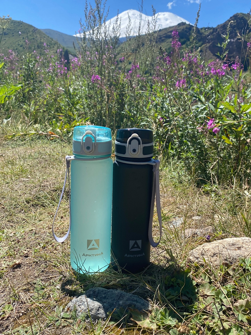 Питьевая бутылка 720 из тритана 0.5л, синяя матовая, с ситечком - 8