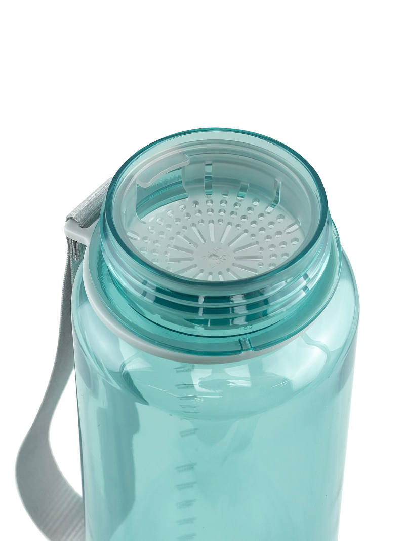 Питьевая бутылка 720 из тритана 1л, голубая глянцевая, с ситечком - 8