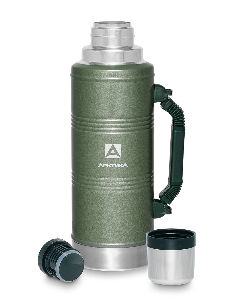 Зеленый термос 106 «УАЗИК» на 2.2л с ручкой - 3 Зеленый термос 106 «УАЗИК» на 2.2л с ручкой - 3