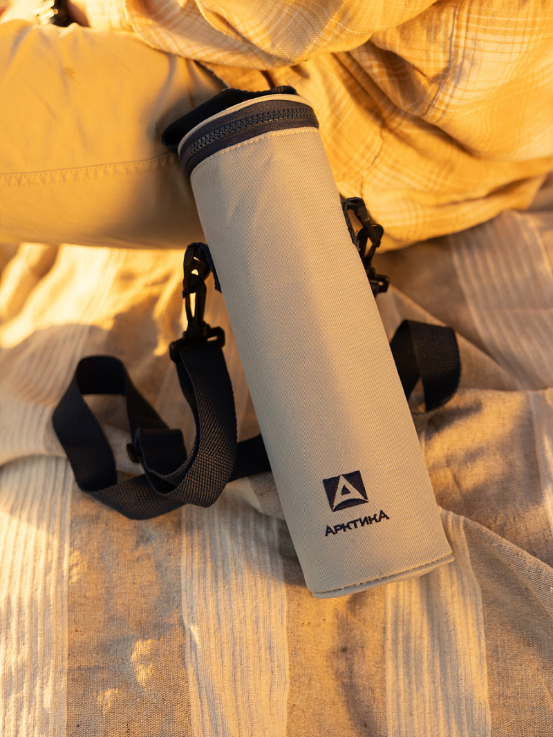 Серый термочехол для питьевого термоса на 1л - 4