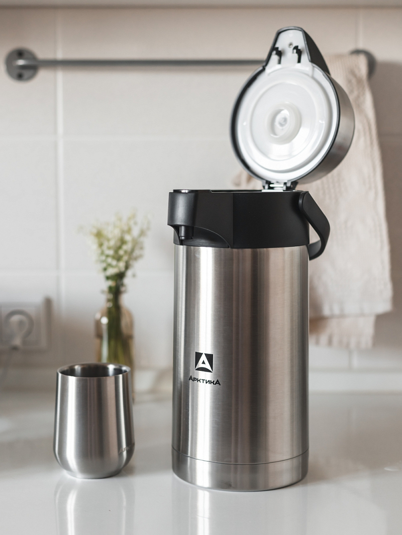 Термос 501 с помпой на 3л - 4