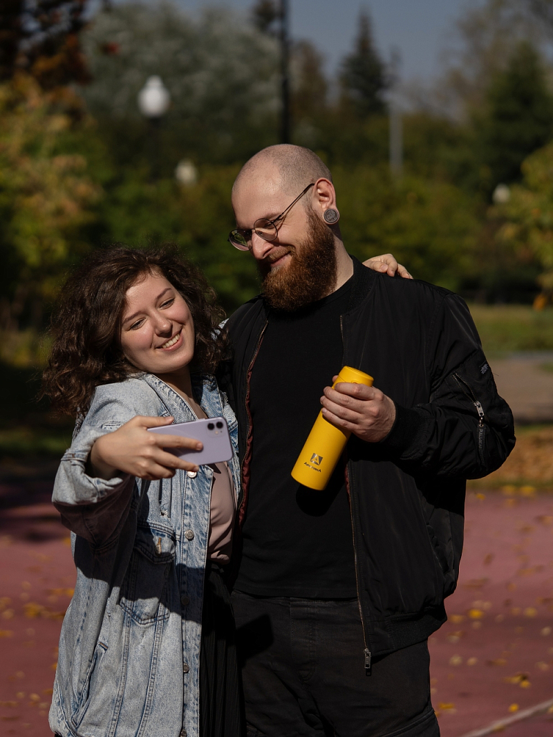 Термокружка серии 705 на 0.35л жёлтая текстурная - 6